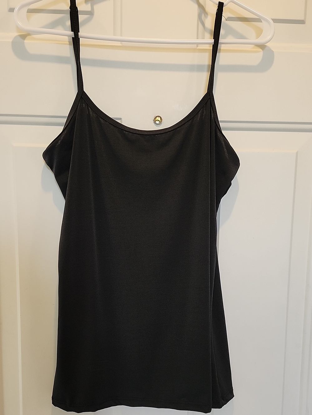 Black Adjustable Spaghetti Strap Cami Top